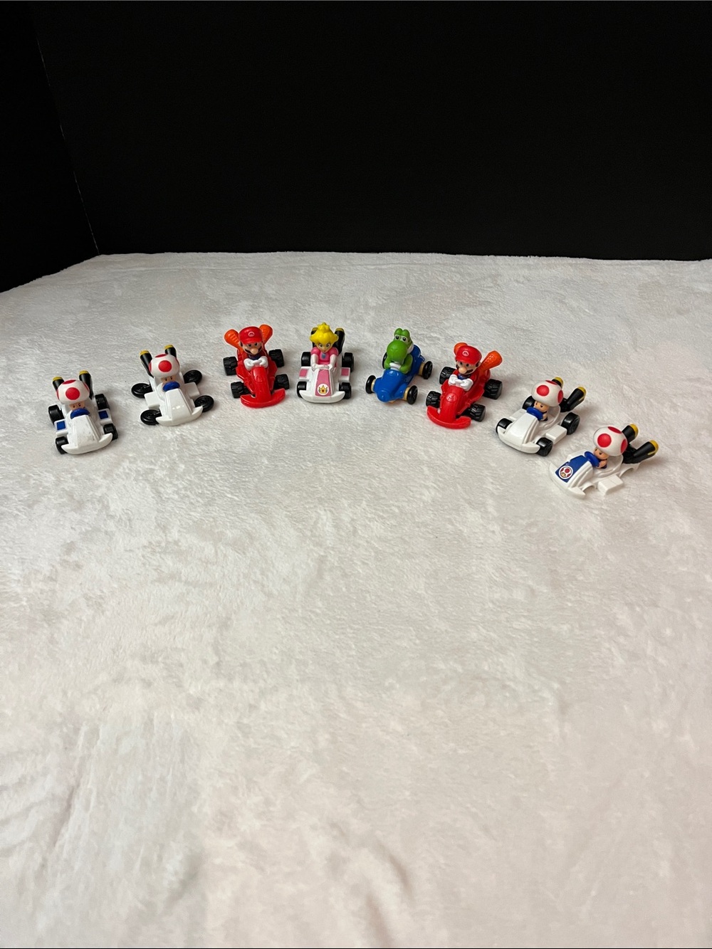 McDonald’s Mario Kart Mini Racing Kart Figures - Red, White, Blue, Green, Pink